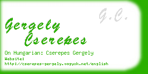 gergely cserepes business card